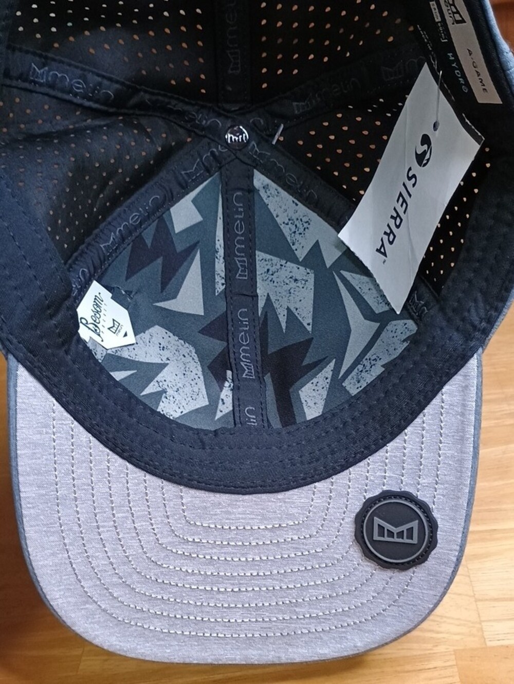 Men's Melin A-Game Breathable Grey Baseball Cap - Lightweight Ventilated Hat - Picture 3 of 5